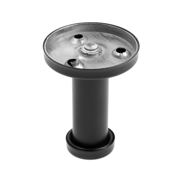 Крючок мебельный ТУНДРА TKO010, однорожковый, 16х50 мм, черный, 10 шт