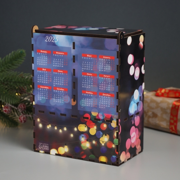 Новогодний чайный домик Новогодний чайный домик "С Наступившим НГ" 20х15х8,5 см