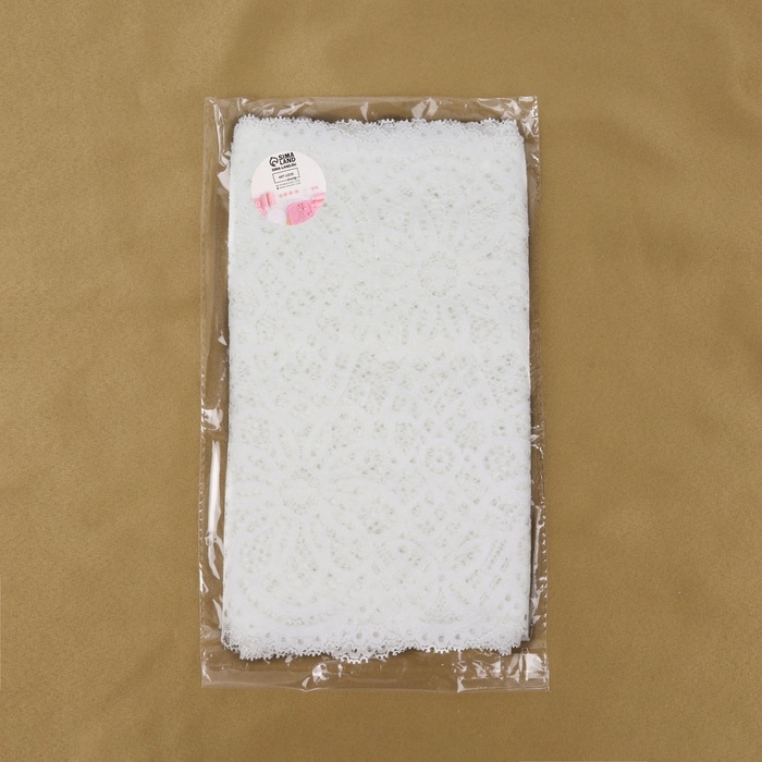 Кружевная эластичная ткань, 240 мм &times; 2,7 &plusmn; 0,5 м, цвет белый