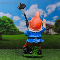 Садовый фонарь "Гном с фонарем и петухом" 31х23х56см Садовый фонарь "Гном с фонарем и петухом" 31х23х56см