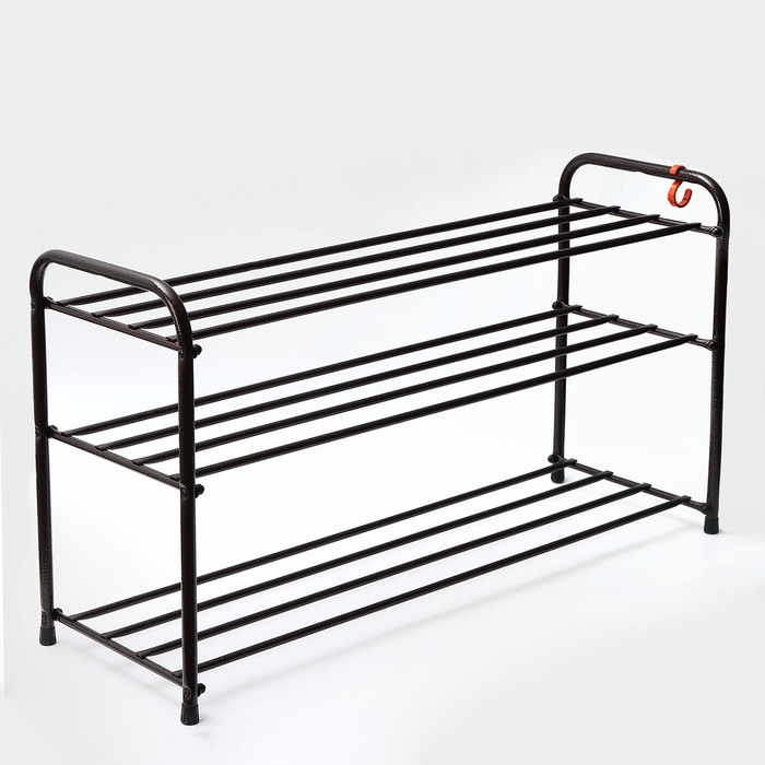 Подставка для обуви, 3 яруса, 87&times;30&times;48 см, цвет медный антик