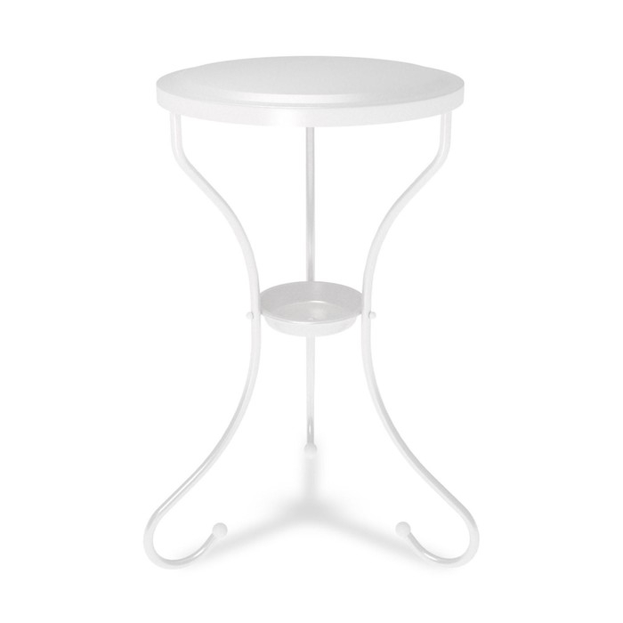 Столик журнальный, 470х470х600, Белый муар