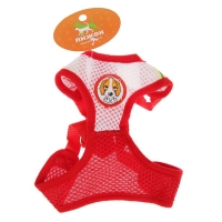 Шлейка регулируемая дышащая, светоотражающая, размер S (ОШ 14-30; ОГ 20-40 см), красная Шлейка регулируемая дышащая, светоотражающая, размер S (ОШ 14-30; ОГ 20-40 см), красная