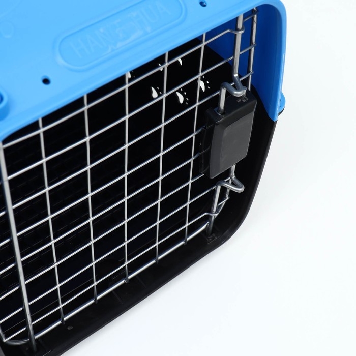 Переноска для животных пластиковая с металлической дверью 47 х 30 х 35 см, вес до 12 кг, голубая 9 Переноска для животных пластиковая с металлической дверью 47 х 30 х 35 см, вес до 12 кг, голубая 9
