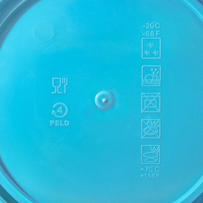 Контейнер с крышкой Aban, 840 мл, цвет крышки микс Контейнер с крышкой Aban, 840 мл, цвет крышки микс