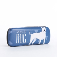 Футляр для очков на хлопушке, длина 16 см, цвет синий Футляр для очков на хлопушке, длина 16 см, цвет синий