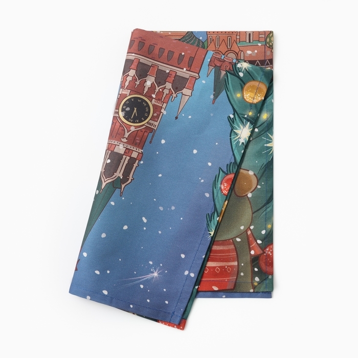 Новый год. Полотенце Этель Red Square 40х73 см, 100% хлопок, саржа 190 г/м2 Новый год. Полотенце Этель Red Square 40х73 см, 100% хлопок, саржа 190 г/м2