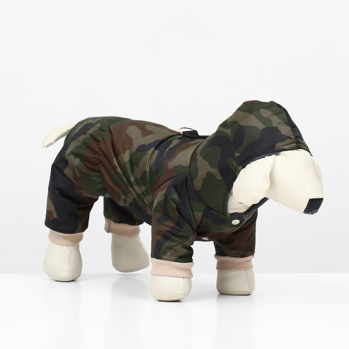 Комбинезон зимний для животных &laquo;Камуфляж&raquo;, XS (ДС 18-20, ОГ 30-32 см, ОШ 24 см), микс