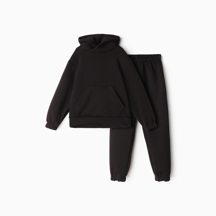 Комплект детский (толстовка, брюки), НАЧЁС, цвет чёрный, рост 128 см Комплект детский (толстовка, брюки), НАЧЁС, цвет чёрный, рост 128 см