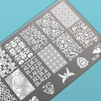 Диск для стемпинга металлический &laquo;Мягкое кружево&raquo;, 12 &times; 6 см