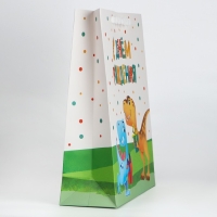 Пакет ламинированный вертикальный &laquo;Динозавр: С днём рождения&raquo;, M 26 х 30 х 9 см