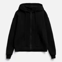 Толстовка унисекс оверсайз на молнии Zippy Terry, черная, размер XL/XXL