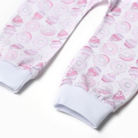 Штанишки детские, цвет белый/бублики, рост 86 см