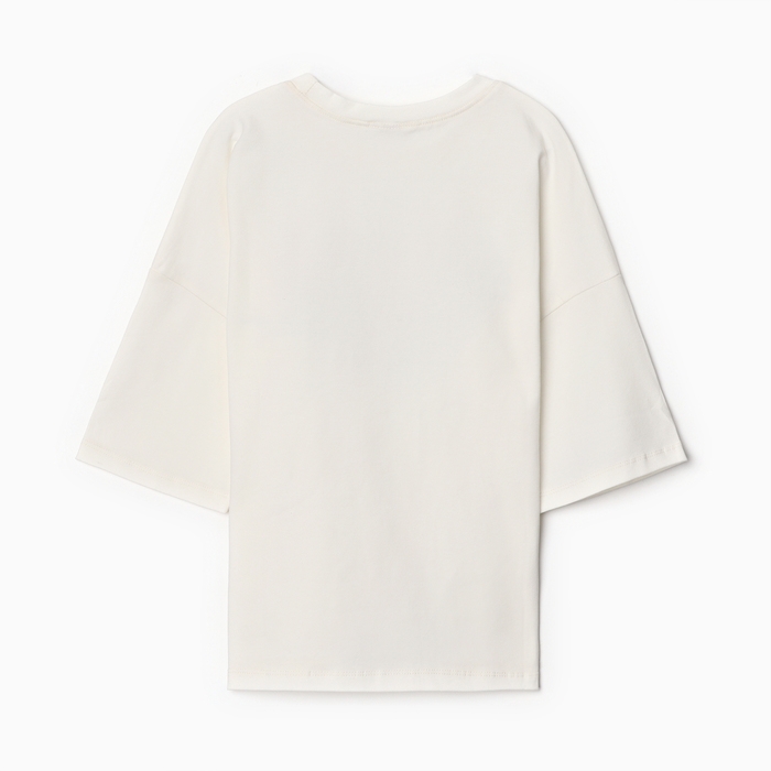 Футболка детская MINAKU  цвет молочный, рост 116 см