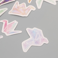 Наклейки для творчества "Бумажные журавлики" набор 46 шт 6,4х4,4 см Наклейки для творчества "Бумажные журавлики" набор 46 шт 6,4х4,4 см