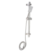 Набор для душа ZEIN S1001, квадратный, стойка, держатель, нержавеющая сталь, сатин Набор для душа ZEIN S1001, квадратный, стойка, держатель, нержавеющая сталь, сатин