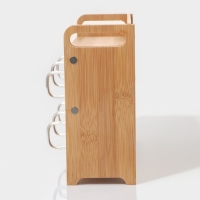 Банки стеклянные для хранения сыпучих продуктов &laquo;Тури&raquo;, 8 предметов: 6 банок 300 мл, 8&times;6 см, ложка, бамбуковый ящик