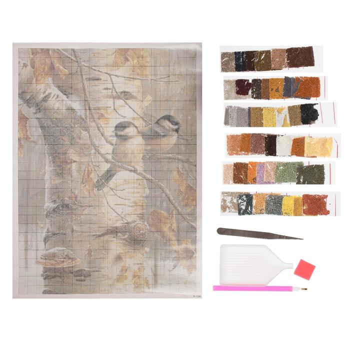 Алмазная мозаика &laquo;Воробьи&raquo;, 45 цветов