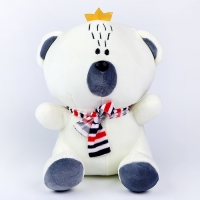 Мягкая игрушка «Мишка с короной», 26 см, цвет белый Мягкая игрушка «Мишка с короной», 26 см, цвет белый