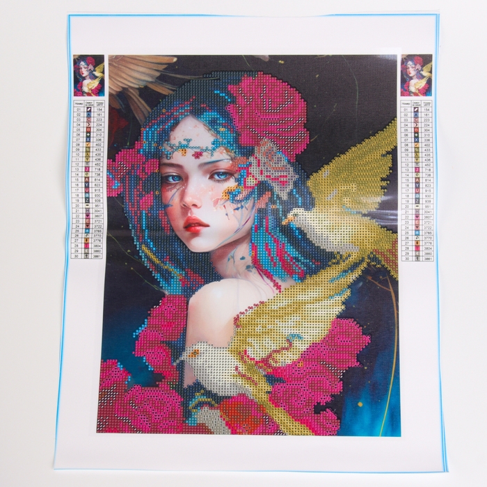 Алмазная мозаика с частичным заполнением на холсте &laquo;Птицы&raquo;, 30 х 40 см