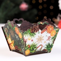 Новый год. Конфетница "Новый год" зеленая, 10х13х13,5 см Новый год. Конфетница "Новый год" зеленая, 10х13х13,5 см