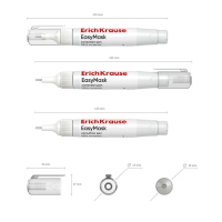 Ручка-корректор 7 мл, ErichKrause EasyMask, с металлическим наконечником, экономичный расход, на основе растворителя Ручка-корректор 7 мл, ErichKrause EasyMask, с металлическим наконечником, экономичный расход, на основе растворителя