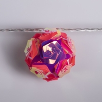 Гирлянда &laquo;Нить&raquo; 4.5 м с насадками &laquo;Цветочные шары&raquo;, IP20, прозрачная нить, 15 LED, свечение белое, 220 В