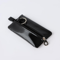 Ключница на молнии TEXTURA, длина 12 см, цвет чёрный