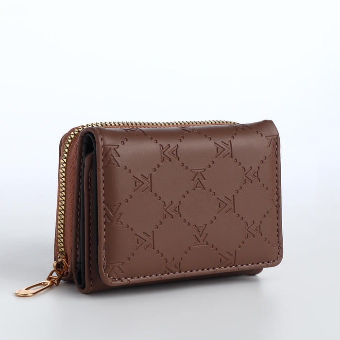 Кошелёк женский на кнопке, цвет коричневый Кошелёк женский на кнопке, цвет коричневый