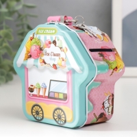 Копилка металл "Киоск с мороженым" МИКС 9х10х5 см