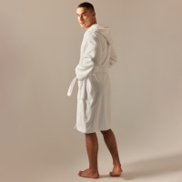 Халат махровый с капюшоном мужской SL HOME: Basic "Блан де Блан", размер M, 100% хлопок, 420 г/м2 98 Халат махровый с капюшоном мужской SL HOME: Basic "Блан де Блан", размер M, 100% хлопок, 420 г/м2 98