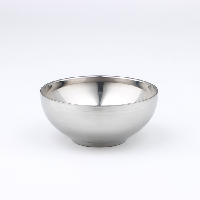 Миска из нержавеющей стали с двойными стенками «Трефор», 200 мл, d=11 см Миска из нержавеющей стали с двойными стенками «Трефор», 200 мл, d=11 см