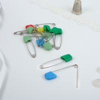 Булавки английские, безопасные, 50 мм, 12 шт, цвет разноцветный