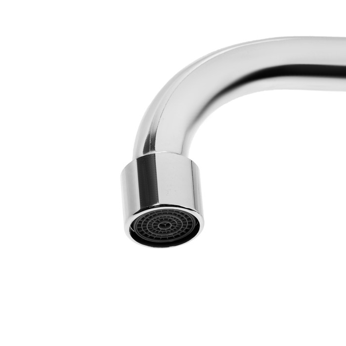 Излив для смесителя ZEIN, 3/4 Излив для смесителя ZEIN, 3/4", S-образный, по оси 21 см, аэратор пластик