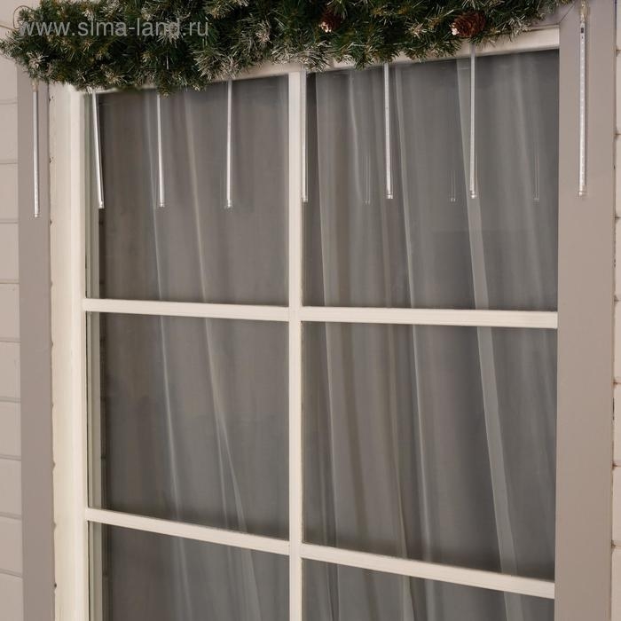 Гирлянда «Сосульки» 2.5 × 0.3 м, IP65, прозрачная нить, 192 LED, свечение красное с эффектом стекания, 12 В Гирлянда «Сосульки» 2.5 × 0.3 м, IP65, прозрачная нить, 192 LED, свечение красное с эффектом стекания, 12 В