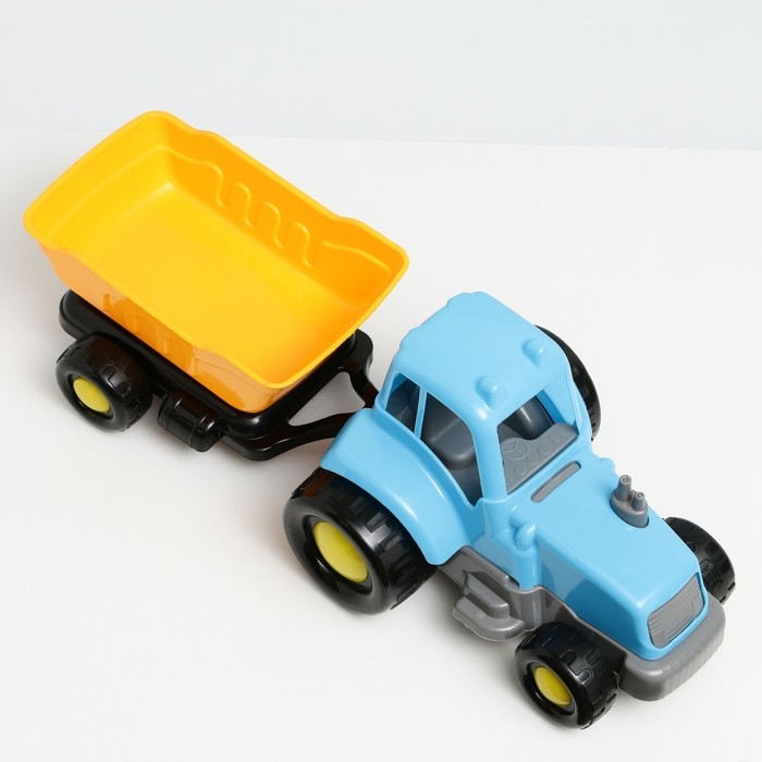 Набор детский "Трактор с прицепом": 5 игрушек для песочницы, пластик, 42 х 14 х 16 см, микс