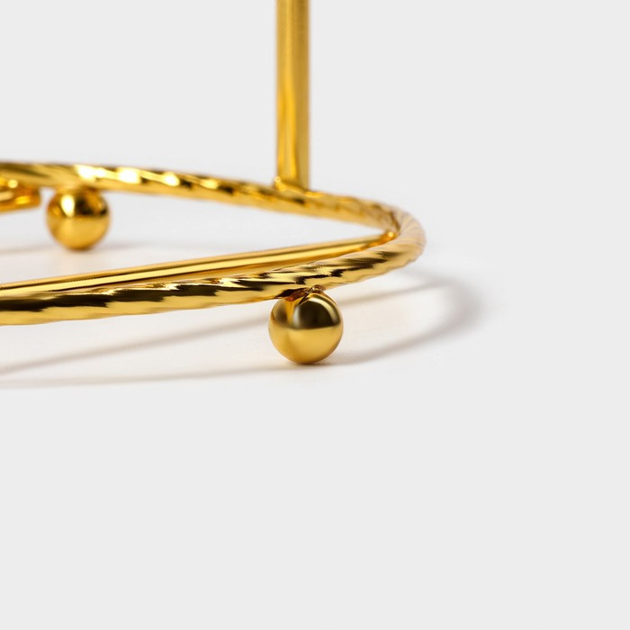 Конфетница керамическая &laquo;Gold. Птичка&raquo;, 220 мл, 8&times;21 см, цвет белый