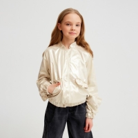 Жакет (бомбер) детский MINAKU: Casual Collection KIDS цвет бежевый, рост 134 Жакет (бомбер) детский MINAKU: Casual Collection KIDS цвет бежевый, рост 134