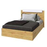 Кровать ЭКО 1200х2000, Дуб вотан/Белый Кровать ЭКО 1200х2000, Дуб вотан/Белый