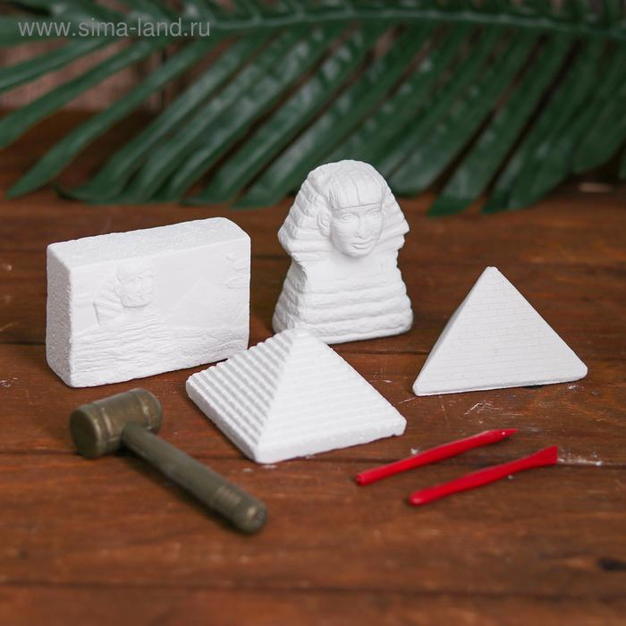 Набор археолога «Древний Египет», серия: 4 брикета, молоток, долото Набор археолога «Древний Египет», серия: 4 брикета, молоток, долото