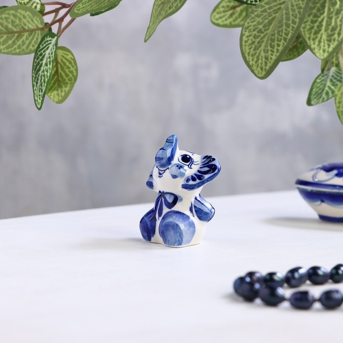 Сувенир &laquo;Слон&raquo;, средний, 7 см, гжель