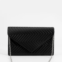 Сумка-клатч на клапане, цвет чёрный Сумка-клатч на клапане, цвет чёрный