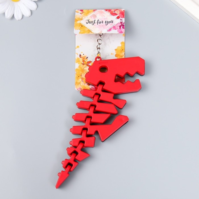 Брелок пластик Брелок пластик "Шарнирный динозавр тираннозавр" МИКС 6,7х1,5х18 см