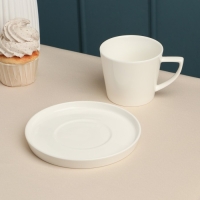 Чайная пара &laquo;Sola&raquo;, 260 мл, белая, фарфор