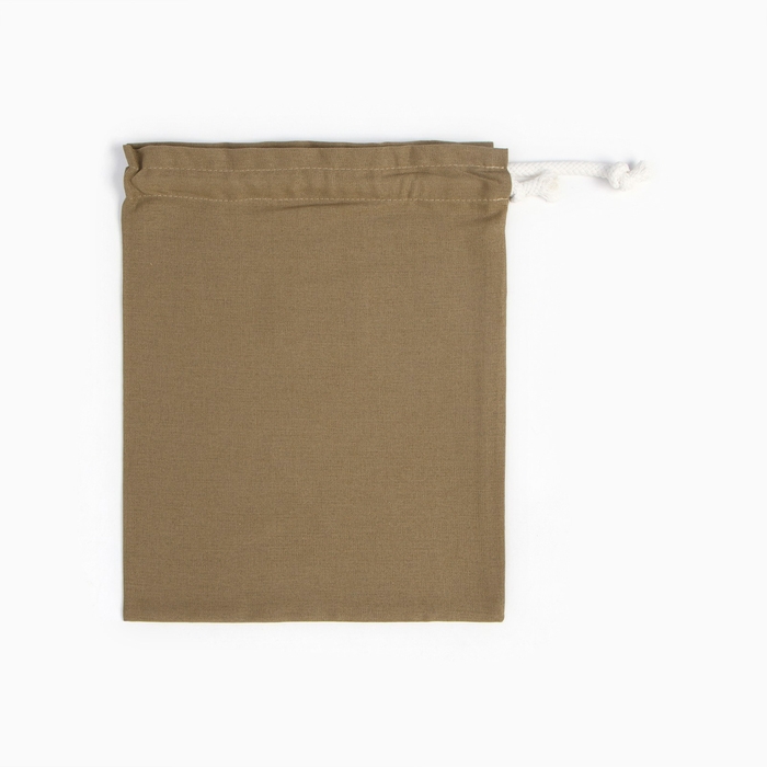 Мешочек текстильный Этель ECO, цв. оливковый, 27х34 см, 70% хл, 30% лён, 190 г/м2
