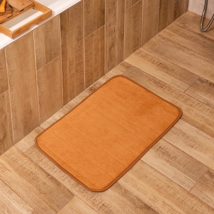 Коврик для ванной Этель Basic, цв. светло-коричневый, 40х60 см Коврик для ванной Этель Basic, цв. светло-коричневый, 40х60 см