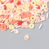 Декор для творчества пластик "Яркие кружочки и лапки" 20 гр