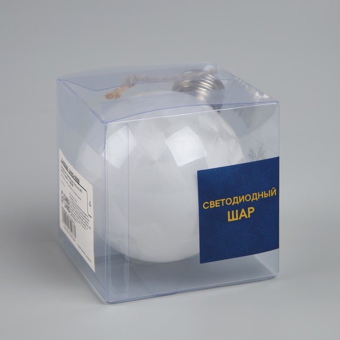 Елочный шар &laquo;Светлый шар&raquo; d=8 см, 5 LED, LR44x3 (в комплекте), свечение тёплое белое