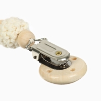 Держатель для соски - пустышки «Сердце», деревянный, цвет бежевый Держатель для соски - пустышки «Сердце», деревянный, цвет бежевый