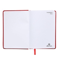 Ежедневник недатированный A5, 160 листов, Attomex.Croco, твёрдая обложка из искусственной кожи с поролоном, 2 ляссе, блок 70 г/м2, красный
